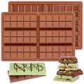 Chocolate Molds - Non-Stick Chocolate Bar Mold, Break Apart Chocolate Bar Maker Food Grade Deep Chocolate Bar Mold For Making Candy Knafeh Pistachio Chocolate Bar - Set of 2 - color: Choco: 2 PCS, size: Square