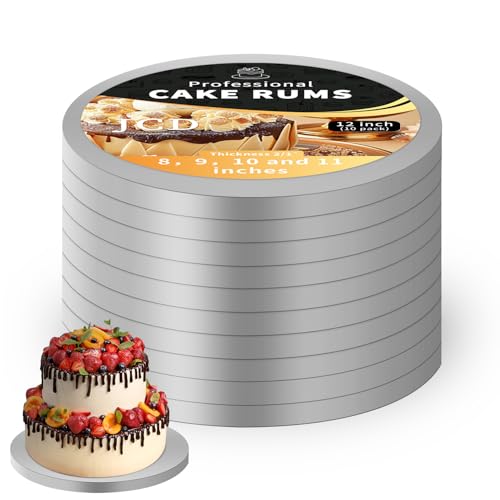 10-Pack 10 Inch Round Silver Cake Drums, 1/2" Thick Corrugated Boards - color: Silver, size: 10inch/10pcs