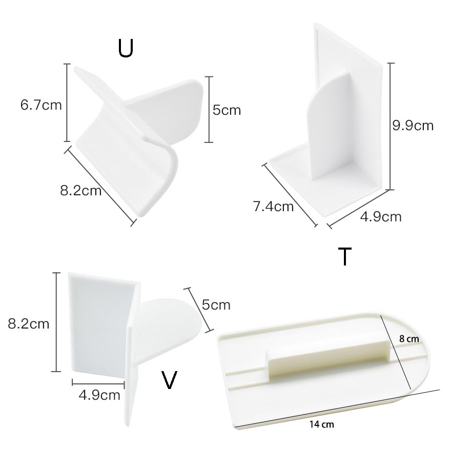 4 Pcs Plastic Fondant Icing Smoother Polisher Cake Decorating Smoothing Tool with Handle Cake Icing Trowel Cake Icing Smoother Cake Surface Smoother for Cakes Surface Edge Corner Decoration