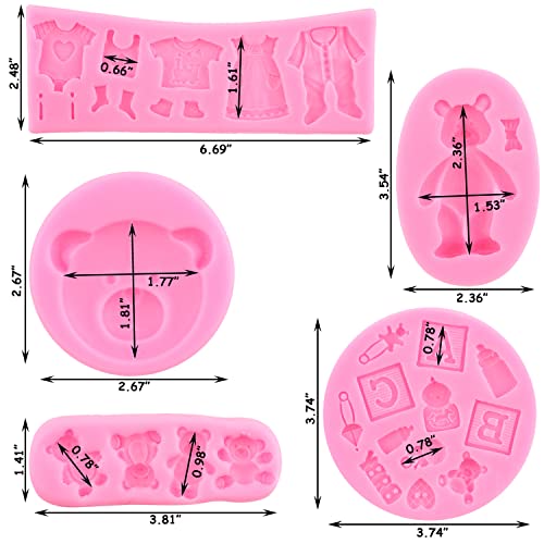 ZiXiang Baby Silicone Fondant Cake Mold Bear Silicone Molds - color: Style B