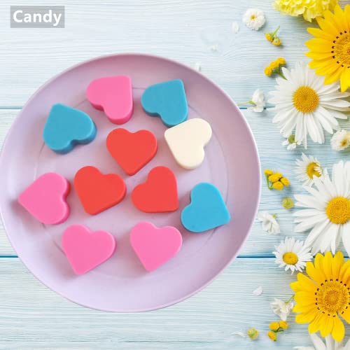 Heart Silicone Candy Molds, L - size: large