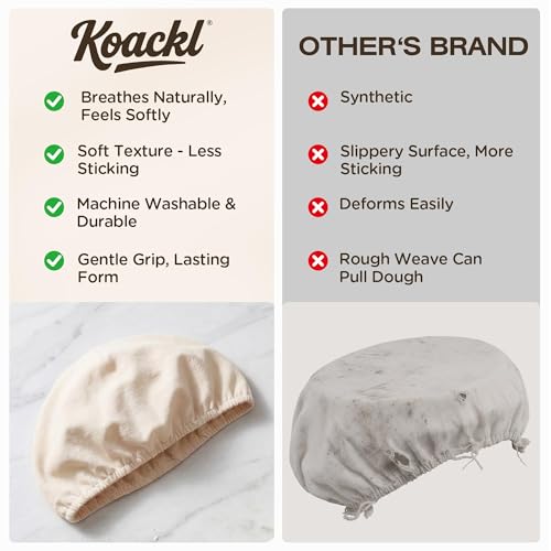 6Pack Bread Proofing Liners 9" Cotton Banneton Sourdough Covers - size: 6 Pack 9" Round