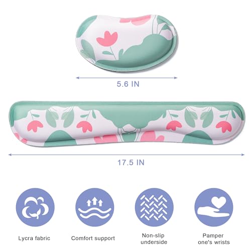 Keyboard Wrist Rest,Ergonomic Wrist Support for Keyboard,Flowers Style - color: Flowers and Plants Style