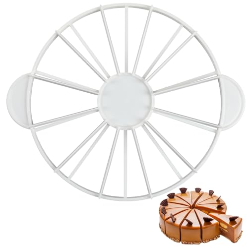 Cake Portion Marker, Double Sided 10 or 12 Slices Cake Cutter Marker for Even Slices, White - color: White