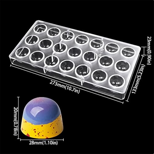 Grainrain polycarbonate chocolate mold polycarbonate chocolate bar mould Bullet Clear Hard Plastic candy pastry tools - Big Size (19322) - color: 8