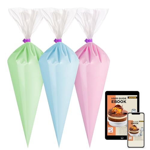 Kootek Piping Bags, Disposable Pastry Icing Bags 16 Inch, 100 Pcs Large