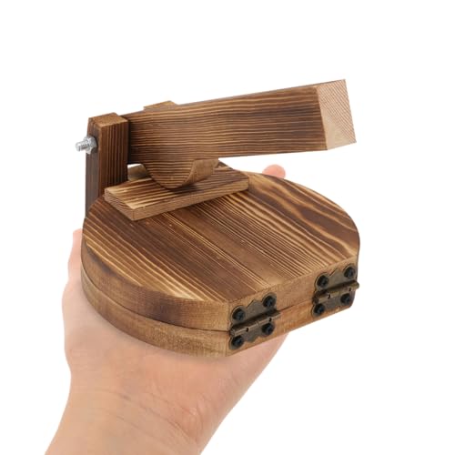 VOSAREA Wooden Dumpling Dough Presser Food Grade Dough Pressing Tool with Handle for Dumpling Wrappers Pastry Biscuits Easy Kitchen Use for Home Cooking