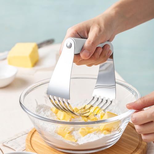 Spring Chef Large Dough Blender For Baking - Durable Pastry Blender - White - color: White, size: 4" Large