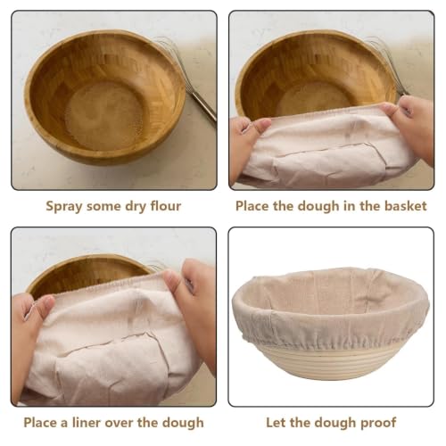 2PCS Sourdough Bowl Covers for Bread Proofing, Reusable Basket Covers ﻿