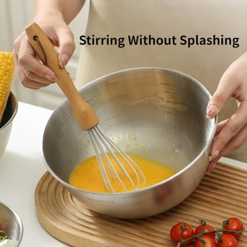 Stainless Steel Colander and Mixing Bowl Set (4.6 QT and 5.3 QT) - size: 1*4.6 QT Colander and 1*5.3 QT Mixing Bowl Set