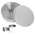 Alimat PluS 14 PCS Circle Cookie Cutters, Round Biscuit Cutter Set(Silver) - size: 14 Pack, Round Shape