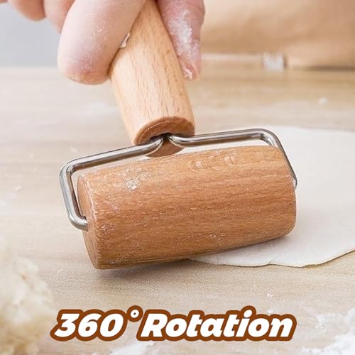 Small Rolling Pin, Wooden Dough Roller, Non-Stick Pizza Roller, T Type Rolling Pins for Kitchen Baking, Pizza Dough Press (2.8 * 5.1 inch) - size: 2.8*5.1 inch