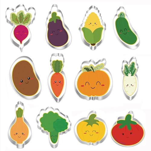 MrCookie Vegetable Shaped Cookie Cutters Set,Stainless Steel - color: Vegetable