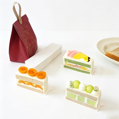 Long Rectangular White Mini Cake Boards, 100Pcs Cake Base - size: Long bar rectangular - White
