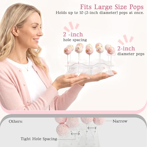NWK 2 Pieces Cake Pop Stands Set with Sticks Kit (Clear) - color: Clear (with 50pcs sticks)