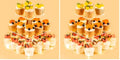 HENABLE 3 Tier Cupcake Stand Cupcake Holder, Acrylic Cupcake Tower with LED Yellow Light for 24 Cupcakes, Dessert Table Display Set for Birthday, Bar, Decor Weddings, Parties Events (Pack of 2) - size: 3 Tire square (Pack of 2)