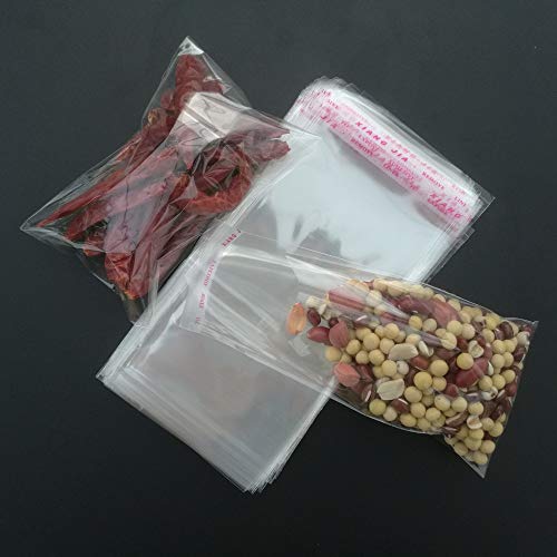 300pcs 3"x5" Clear Resealable Cellophane Bag Self Adhesive Seal - size: 3x5 Inch (Pack of 300)