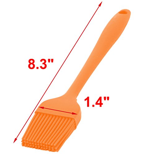 uxcell Silicone Family Bakery Cookie Cake Baking Tool Cream Butter Pastry Brush Orange - color: Orange