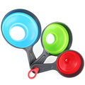 Silicone Collapsible Funnel Set, 3 Wide-Mouth Funnels for Mason Jar Canning