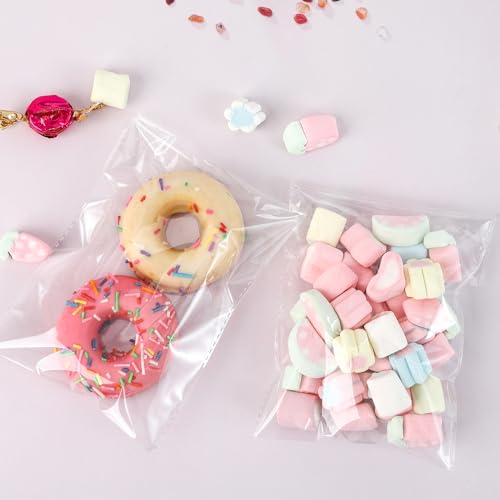 Clear Resealable Cellophane Bags 6 X 6 Inch Self Sealing Cellophane Bags, 200Pcs Cookie Bag with Seal Packaging Treat Bag for Wrapping Bread, Soaps, Candies and Party Favors - size: 6x6 Inch (Pack of 200)
