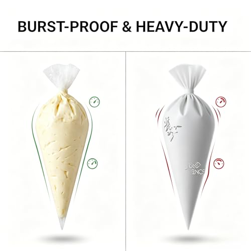 12" Disposable Piping Bags 100Pcs, Thickened Non-Slip Anti-Burst Pastry