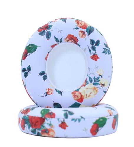 Replacement Ear Pads Compatible with Beats Solo 3 Wireless White Print - color: White Flower Pattern