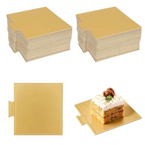 100 Pcs Mini Square Cake Boards, 3.35x3.55 Inch - color: Square