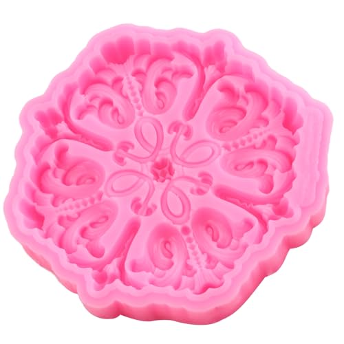 Baroque Fondant Mold Relief Flower Lace Silicone Chocolate Mold - color: Style O