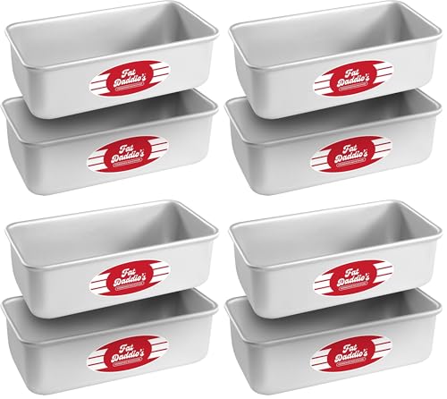 Fat Daddio's Anodized Aluminum Bread Pan, 7.75 x 3.75 x 2.5 Inch, Set of 2, Silver (Pack of 4) - size: 7.75 x 3.75 x 2.5 Inch, Set of 2 (Pack of 4)