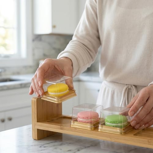 Housoutil 50Pack Mini Mooncake Box, Square Containers with Lids - 2.1inch