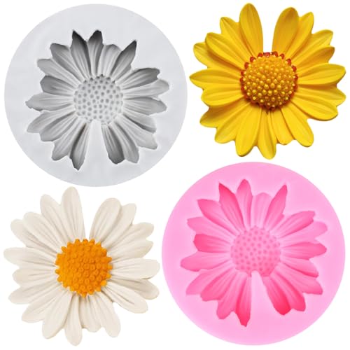 Chrysanthemum Silicone Mold Daisy Flower Fondant Molds Set Of 2 - color: Style Q