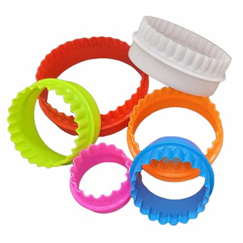 Handy Housewares 6pc Scalloped Biscuit/Cookie Dough Cutter Set, Round & Flower Edged, Dishwasher Safe, Plastic - size: 1 Set