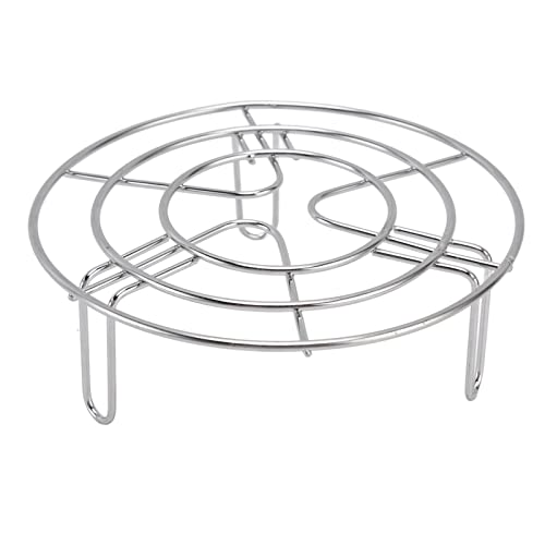 2Pcs Round Cooking Rack, 6 inch Stainless Steel Cooling Steaming Grilling Rack, Wire Baking Roasting Rack for Air Fryer Pressure Cooker Round Cake Pans Stockpot, Oven & Dishwasher Safe