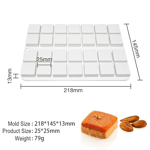 Square Cake Mold Pastry Mold Silicone Mold Baking Cookies Chocolate Baking Tools (E_ Square) - size: E_ Square