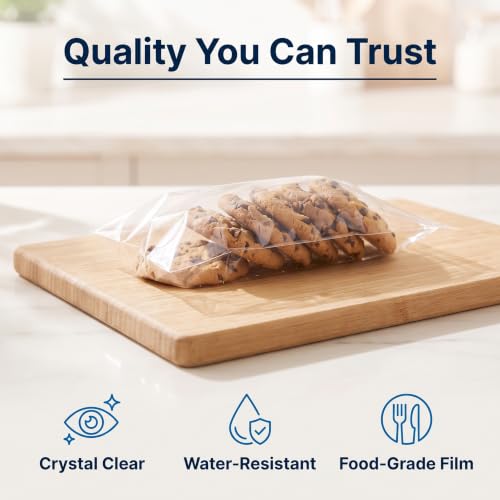5" X 7" Self-Sealing Cellophane Bags (1000 Count) Clear Cookie Bags - size: 5" X 7"