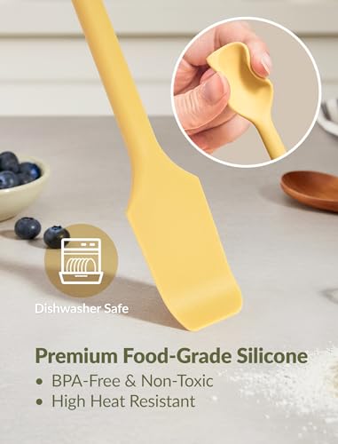 NiHome 4 Pcs Silicone Spatula Set, Heat Resistant Baking & Cooking Spatulas