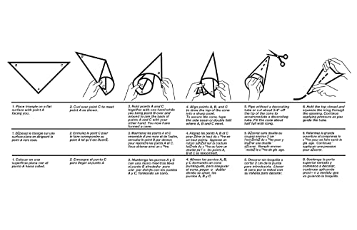 Ateco Parchment Triangle, 100-Pack - size: #450 - 15" Triangle