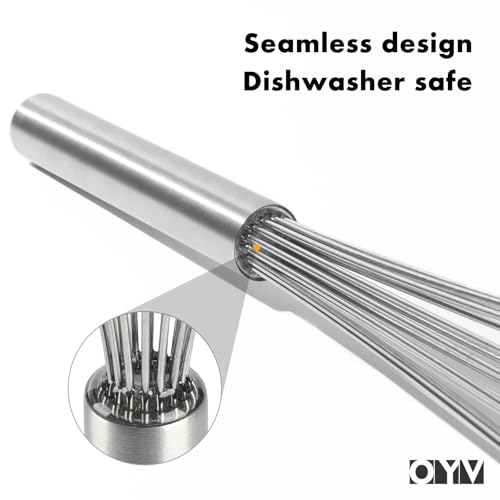 OYV 18/10 Stainless Steel Large Whisk, 17-Inch Heavy-Duty Kitchen Whisk - size: 17 inch silver