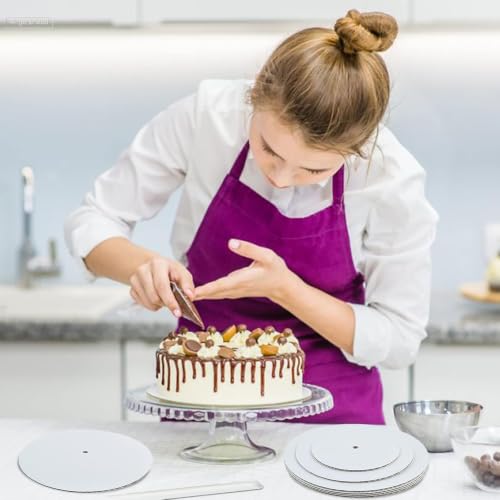 230PCS Cake Tier Stacking Kit, 12, 10, 8, 6-Inch Cakes Cardboard Rounds with Parchment & Wooden/Plastic Cake Dowels, for Wedding, Birthday Party Cakes and Dessert Displays