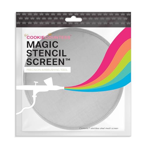The Original Cookie Countess Magic Stencil Screen Airbrushing Tool Food-Safe Stainless Steel Airbrush Screen™ (1)