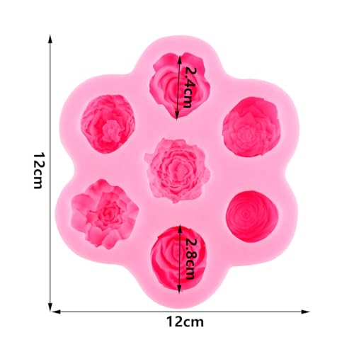 ZiXiang Flower Silicone Mold Peony Rose Flower Fondant Molds - color: Style H