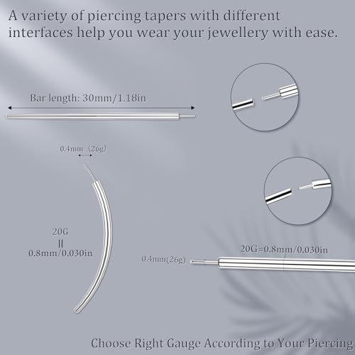 Piercing Taper Ball Grabber Tool Stainless Steel Nose Ear Piercing Kits - style: 20G Piercing Taper
