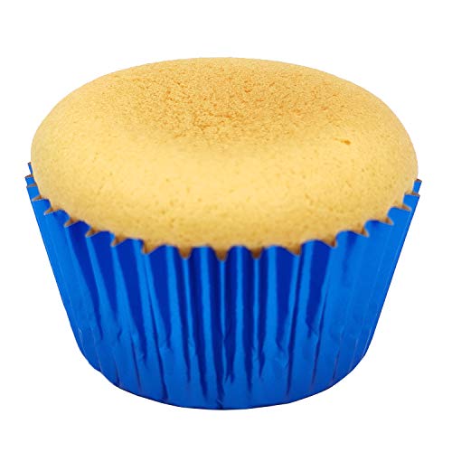Standard Blue Foil Cupcake Liners Muffin Baking Cups for Party and More, 100-Count - color: Blue