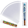 COQOFA Long Self Adhesive Cellophane Bags 6x15 100 Pcs Clear Cookie Candy Treat Resealable Self Sealing Plastic Cello Long Strip Transparent Individual - size: 6 x 15 inches (100 pcs)