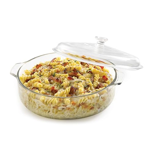 Libbey Baker's Basics Round Glass Casserole Dish with Lid - color: Basic - 1pc Round Set