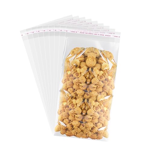 JOYIT 200PCS Clear Cellophane Bags 6x12 Inches, Self Sealing Treat Bags - size: 6x12 Inches