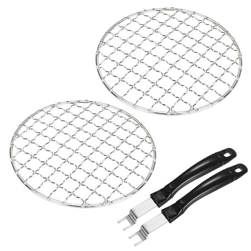 M METERXITY 2-Set Cooling Rack 5.1" Round 201 Stainless Steel, Silver - size: 5.1 Inch