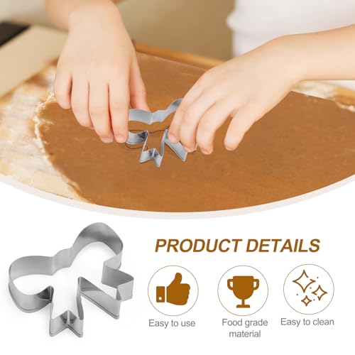 2pcs Bow Cookie Cutter, Mini Stainless Steel Cute Bow Shaped Cookie Cutter Small Metal Bowknot Ribbon Biscuit Mold Shaper for Baking Cracker Making Supplies