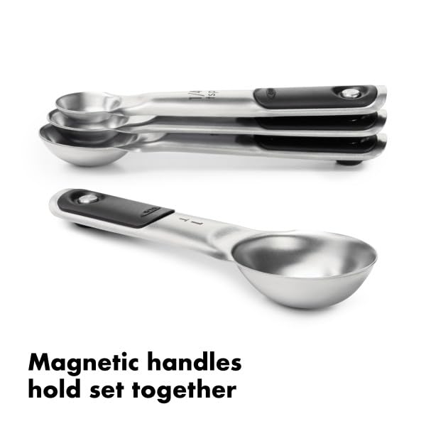 OXO Good Grips 4 Piece Stainless Steel Measuring Spoon Set - size: 4 count, style: Spoons