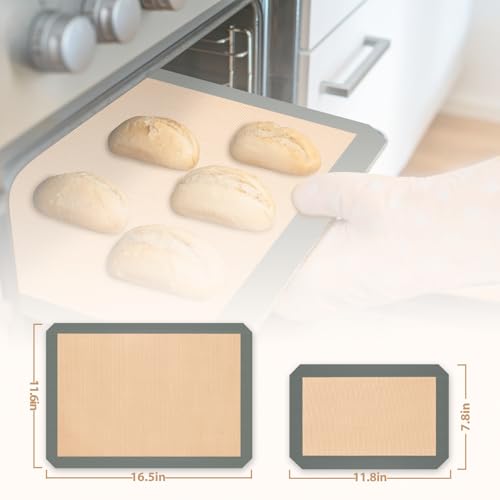 2 Half & 1 Quarter Silicone Baking Mat, Baking Sheets